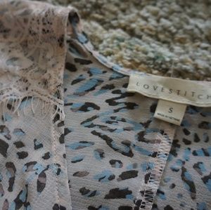 Sheer high low blouse